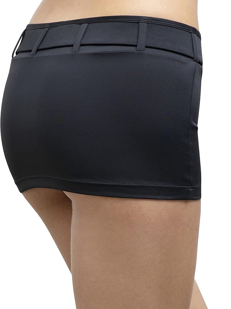 Low Rise, Stretchy, Belted Mini Skirt, Flirty and Fun, Mini Skirts for Women, Women's Low Rise Micro Mini Skirt