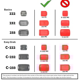 Pyrex 222-PC Red Square Plastic Food Storage Replacement Lid - Made in USA