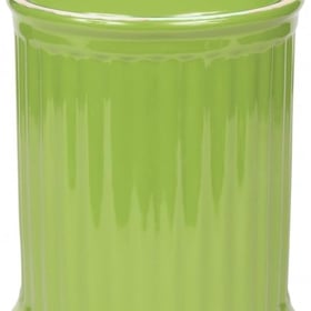 Omniware Simsbury XL Canister, 120oz Stoneware Kitchen Storage Jar with Lid - Large Airtight Container for Baking Essentials, Rustic Ceramic Canister for Coffee, Sugar, or Snacks (Citron)