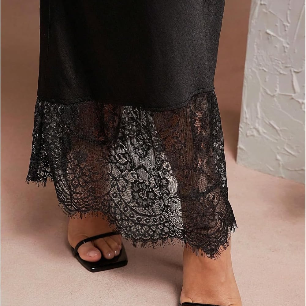 Women's Elegant Lace Maxi Skirt Low Rise Formal Wedding Guest Fishtail Skirt