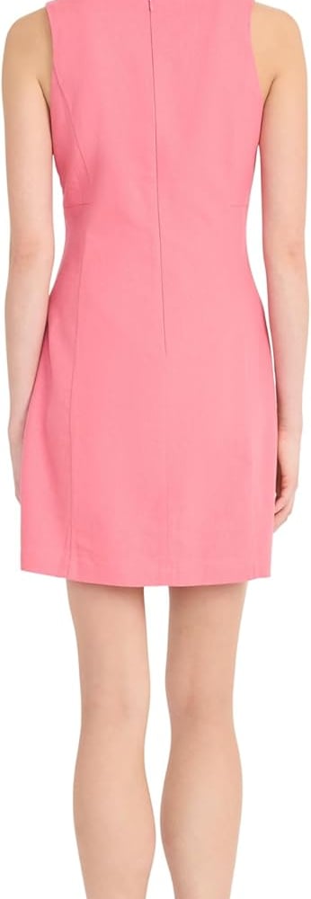 Women's Women's Sleeveless Linen Rayon Mini Dress - Slim Sheath Design - Wedding Guest and Cocktail Dress