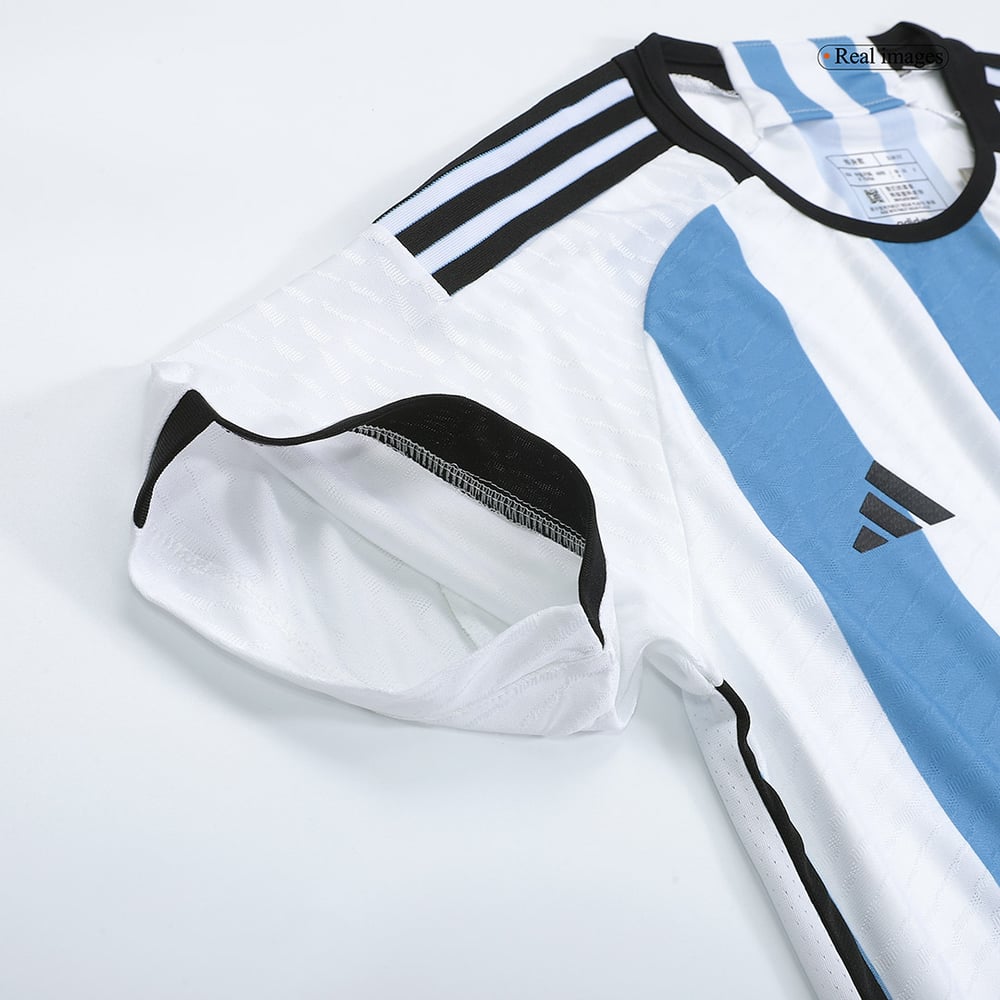 Argentinien Champions Spielerversion Heimtrikot Weltmeisterschaft 2022 - 3 Stars