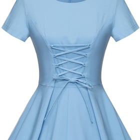 1950s Vintage Dresses Short Sleeves Cocktail Swing Dress with Pockets