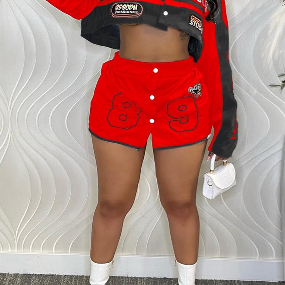 Women Varsity Jacket Motorcycle Detachable Letter Graphic Racer Vintage Colorblock Baseball Coats Streetwear