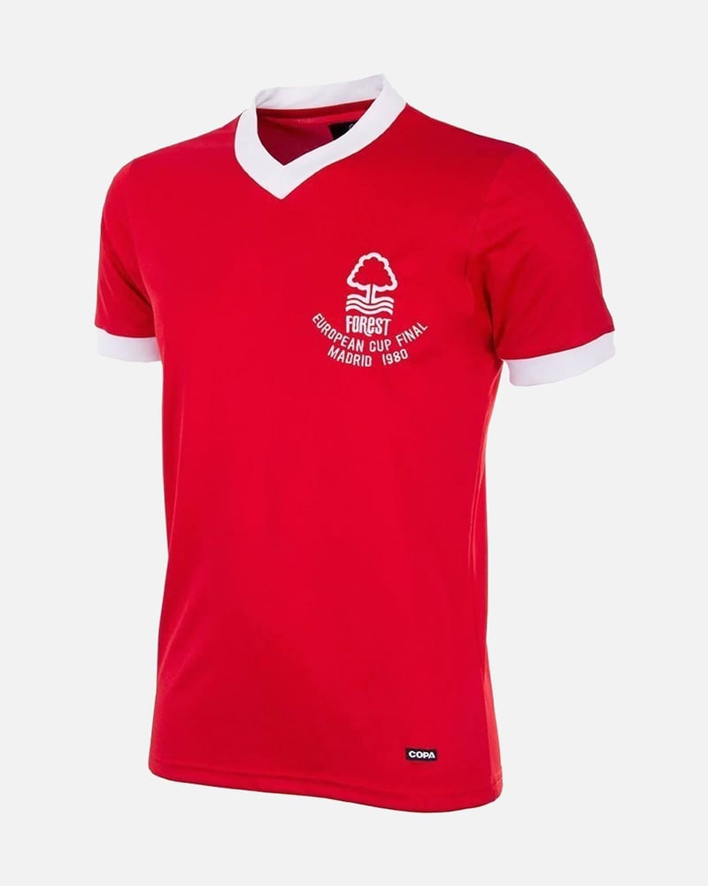 Herren Nottingham Forest 1980 Retro Europapokal Trikot