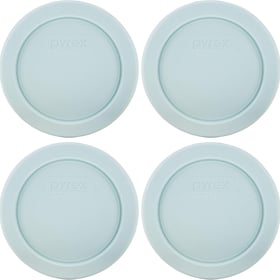 Pyrex 7202-PC 1 Cup Muddy Aqua Blue Food Storage Replacement Lid (4-Pack) - Made in USA