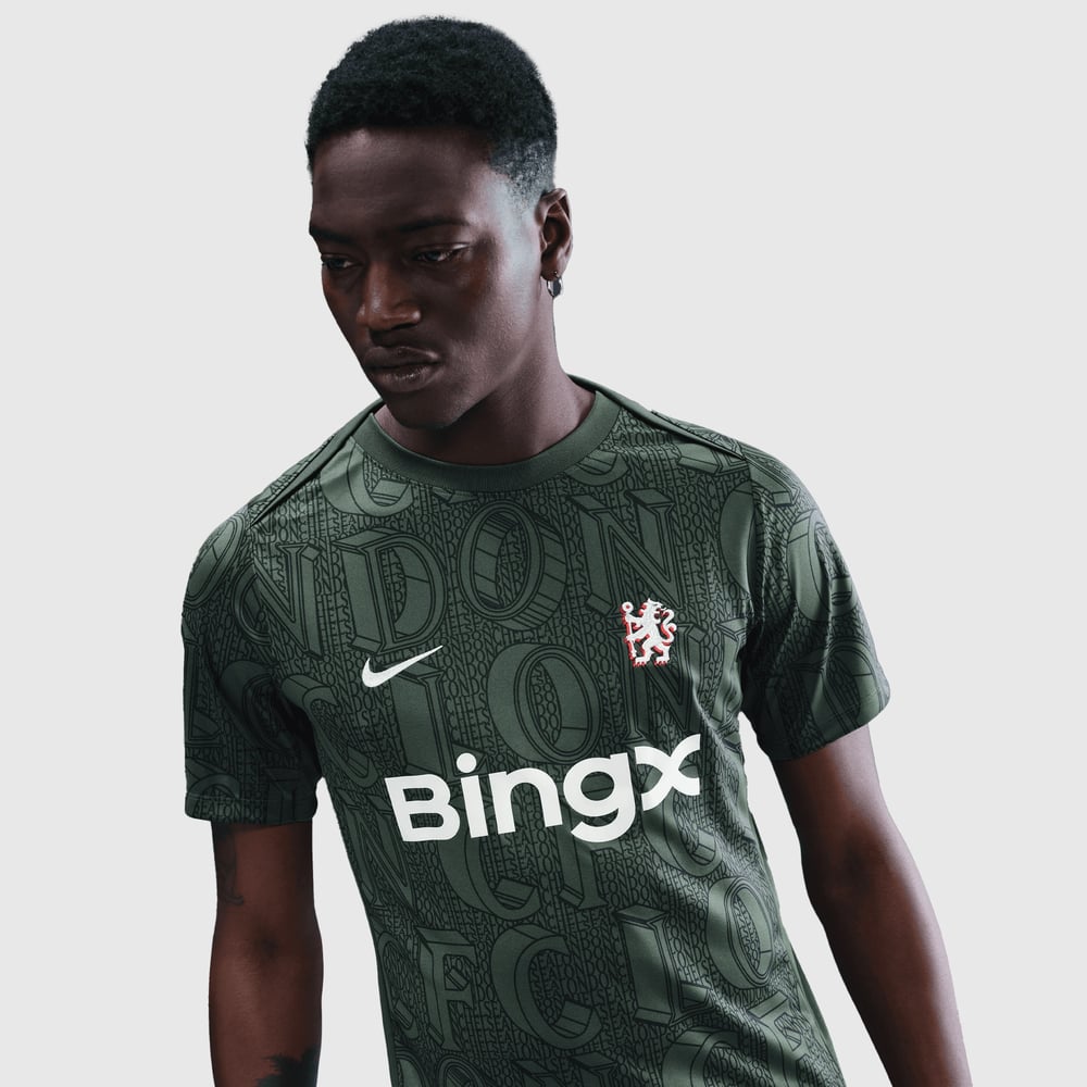 Kid's Chelsea 2025/26 Third Pre Match Shirt - Green