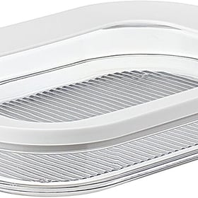 Mepal Modula Rounded Food Storage Box with Lid | Ideal for Cold Cuts, Cheese, and More | Stackable Design | Transparent Framed Lid | BPA-Free, Nordic White (18.6oz/550ml)