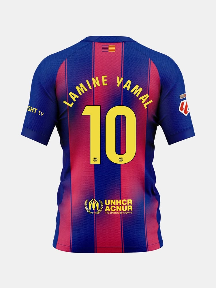 Herren FC Barcelona x Ed Sheeran 2025/26 Heimtrikot – LAMINE YAMAL #10
