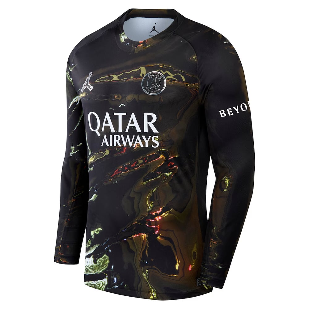 Kinder PSG 2025/26 Jordan Night Edition Langarm-Trikot