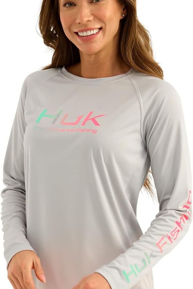 HUK Womens Pursuit Long Sleeve Shirt|Performance Shirt + Sun Protection