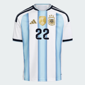 Kid's Argentina 2026 Home Authentic World Cup Shirt L. MARTÍNEZ #22