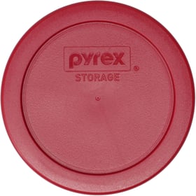 Pyrex 7202-PC 1-Cup Sangria Red Food Storage Replacement Lid (2-Pack) - Made in USA