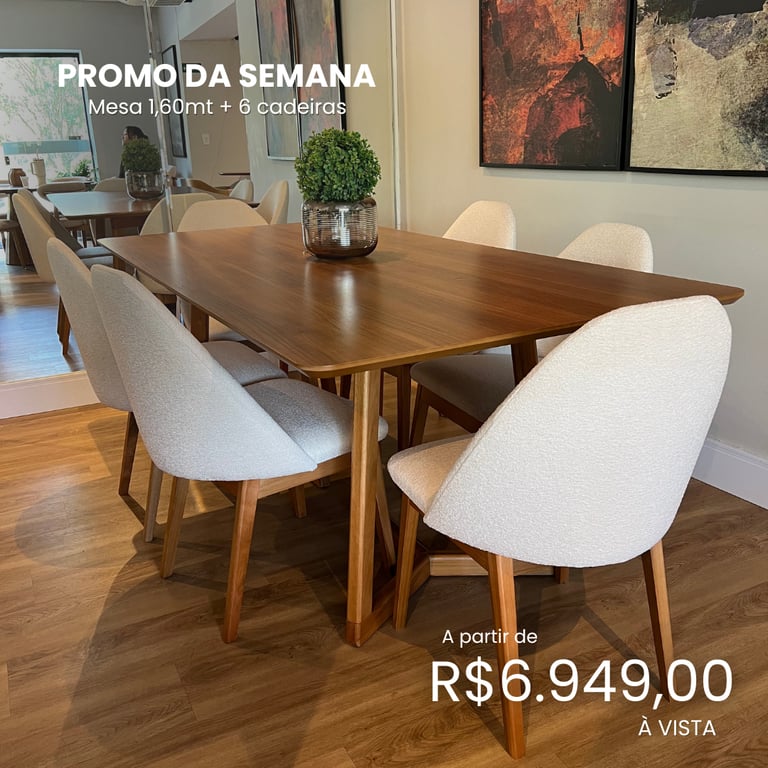 mesa maite com cadeira carol