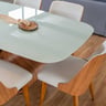 Mesa Com 6 Cadeiras Madeira Macica Tampo Vidro Betania — foto 3
