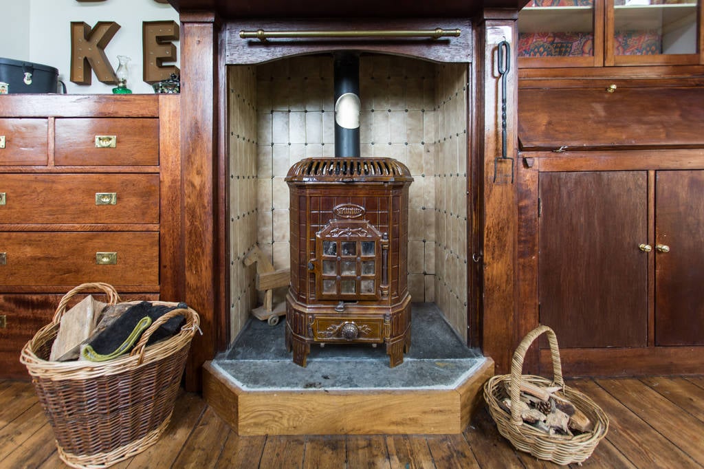 wood burner, glamping