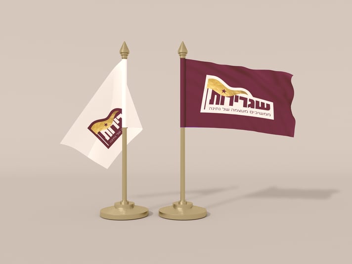 Desk Flag Mockup