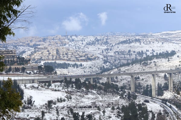 רכבת בירושלים המושלגת 2022
