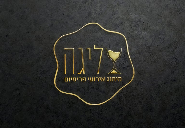 Detailed textured 3D glossy gold logo sign Mockup