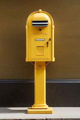 yellow-art-deco-street-mailbox