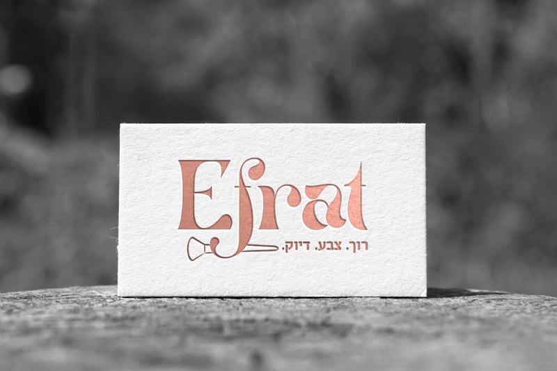Letterpress Business Card Logo Mockup outdoor greenery scene