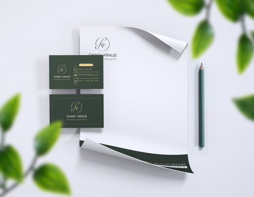 Stationery brand identity mock-up with business card letterhead