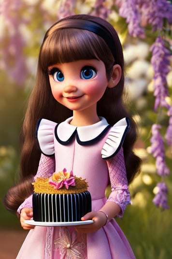 highly-detailed-and-realistica--litlle-happy-pixar-style-girl-with-a---dress-with-a-closed-collar-an-948247160