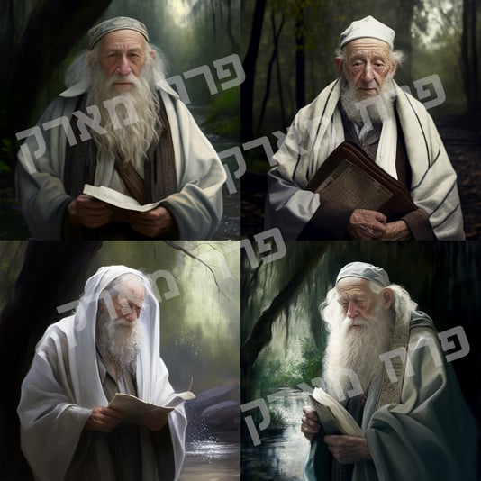 MrsPepper_An_old_Jewish_man_wrapped_in_a_white_shawl_with_a_yam_95c967af-1c97-4ec5-aaf5-08365f04bb27