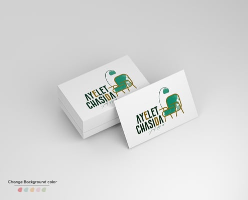 מוקאפ כרטיס לוגו