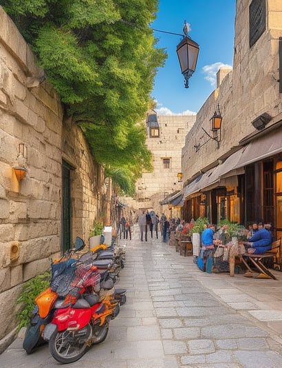 Paper_art_style_Gaola_Street_Jerusalem_Israel_2