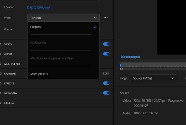בעיה בפרימייר סגירת סרט