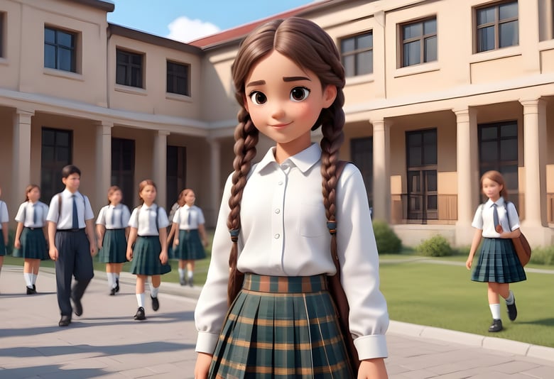 pikaso_texttoimage_adorable-cartoon-style-A-cute-little-girl-is-weari