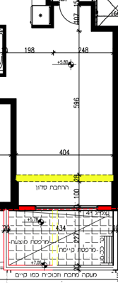 סלון ומרפסת