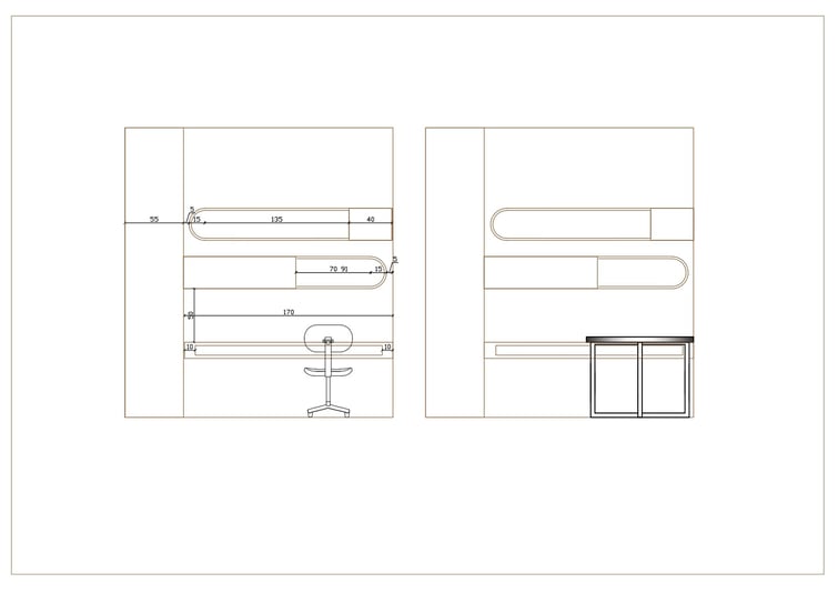 אופציה א עם ובלי שולחן גזירה