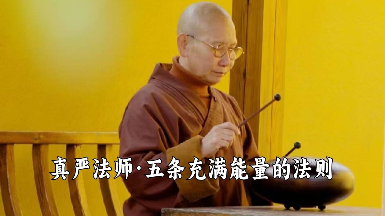 让自己每天都充满能量的五条法则——真严法师