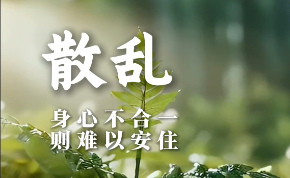 身心不合一，则难以安住
