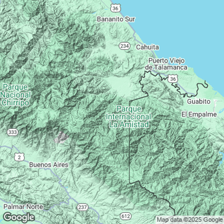 Terrain image of Canton Talamanca