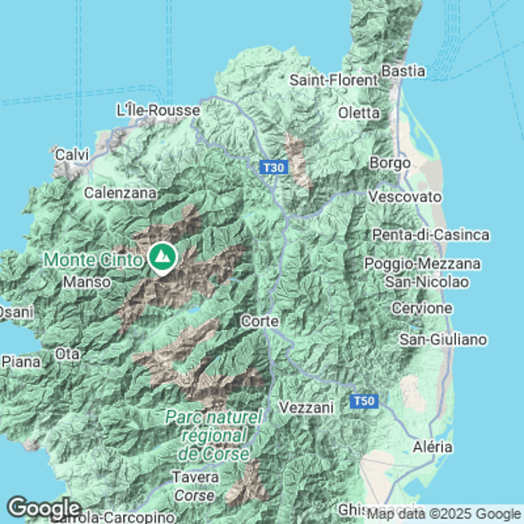 Terrain image of Golo-Morosaglia