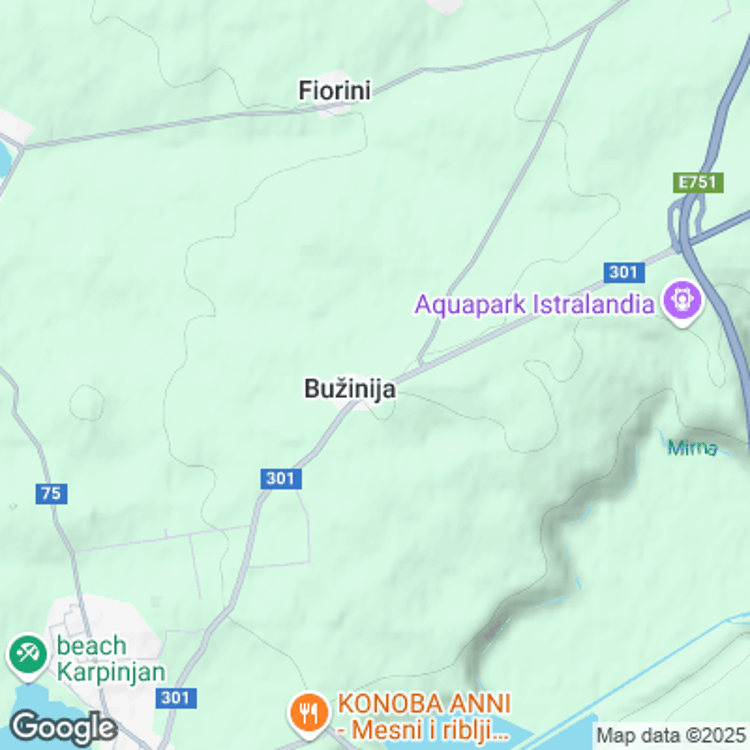 Terrain image of Buzinija - Businia