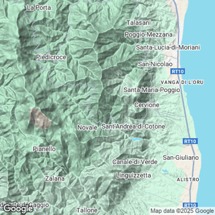 Terrain image of Castagniccia