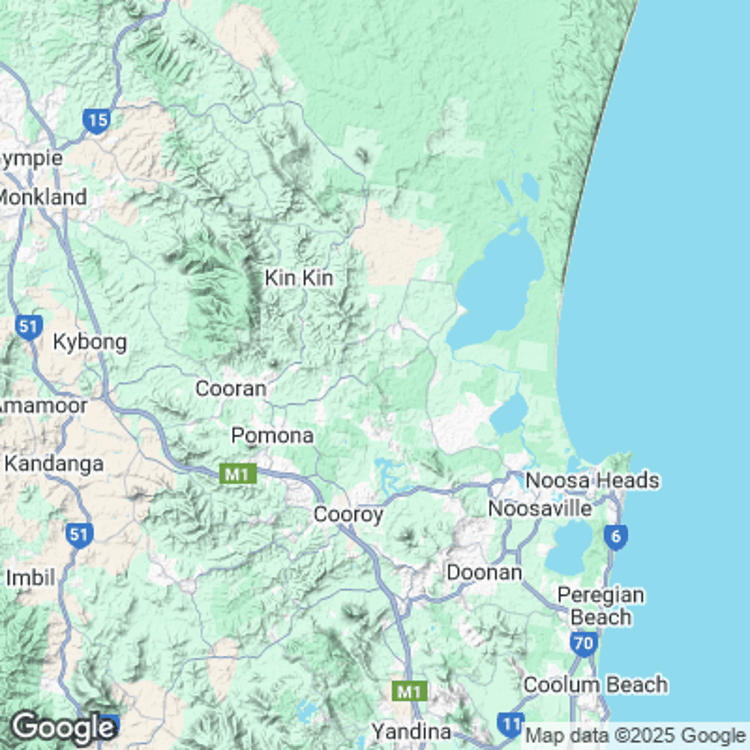 Terrain image of Noosa Shire