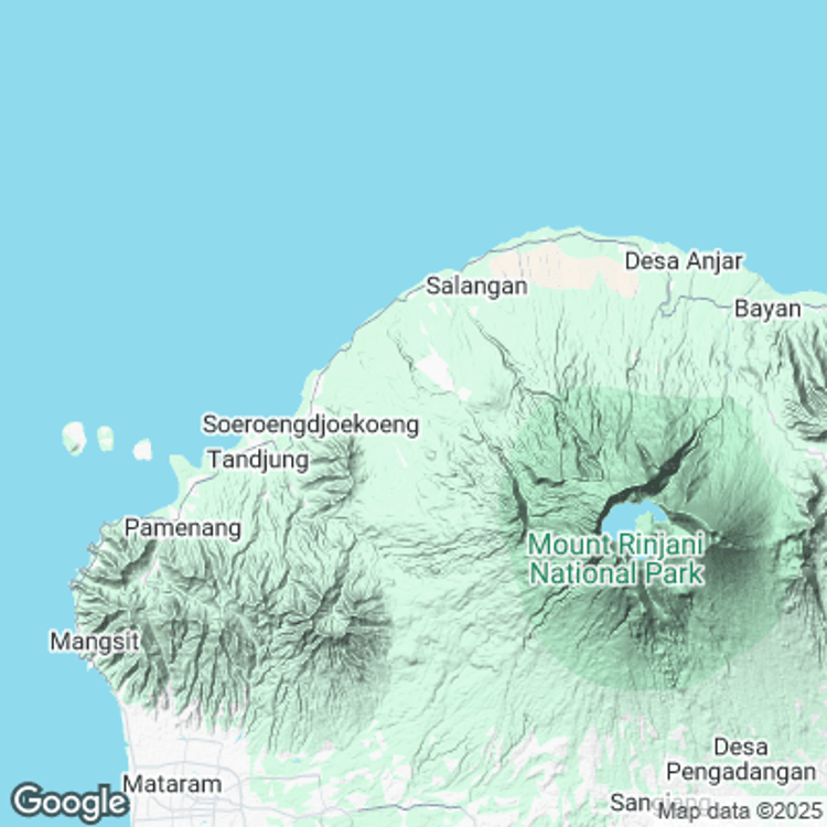 Terrain image of Lombok Utara