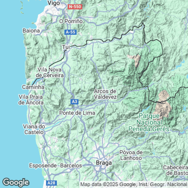 Terrain image of Viana do Castelo