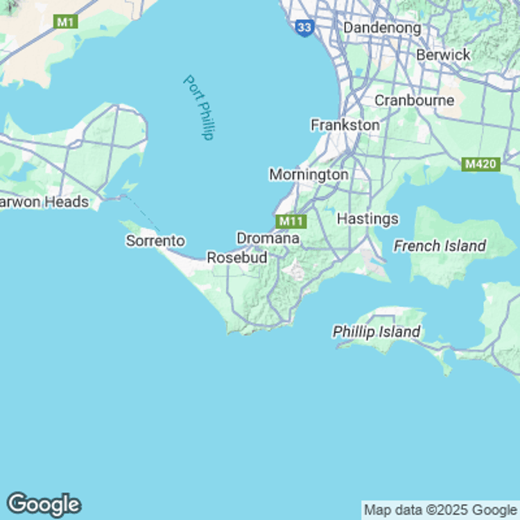 Terrain image of Shire of Mornington Peninsula