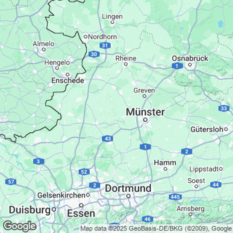 Terrain image of Regierungsbezirk Munster