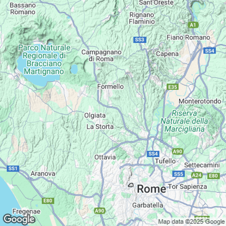 Terrain image of Municipio Roma XV