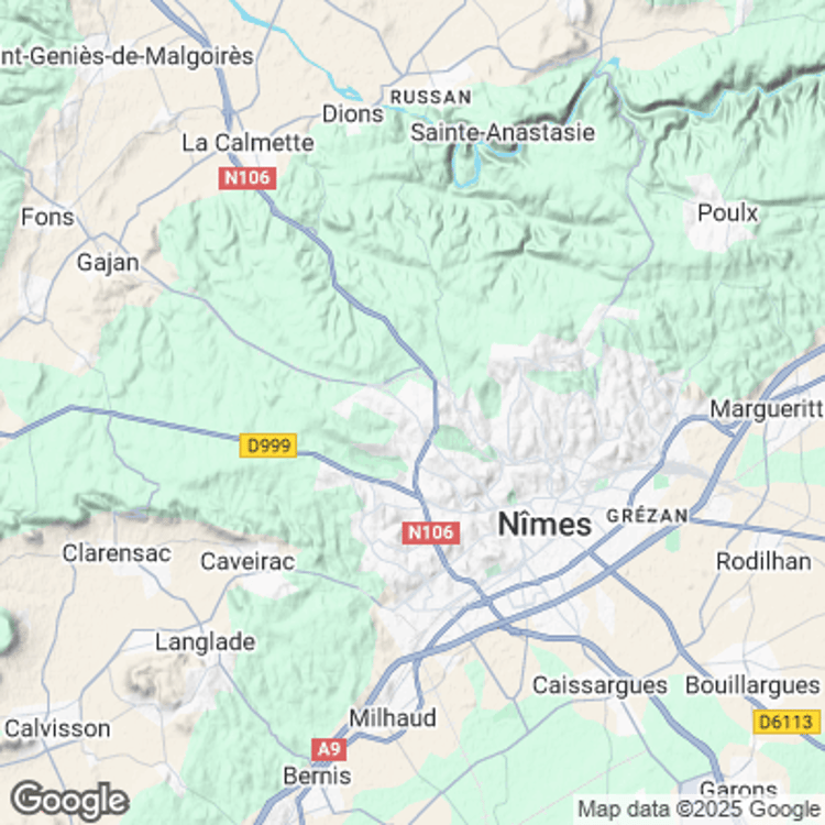 Terrain image of Nimes-1