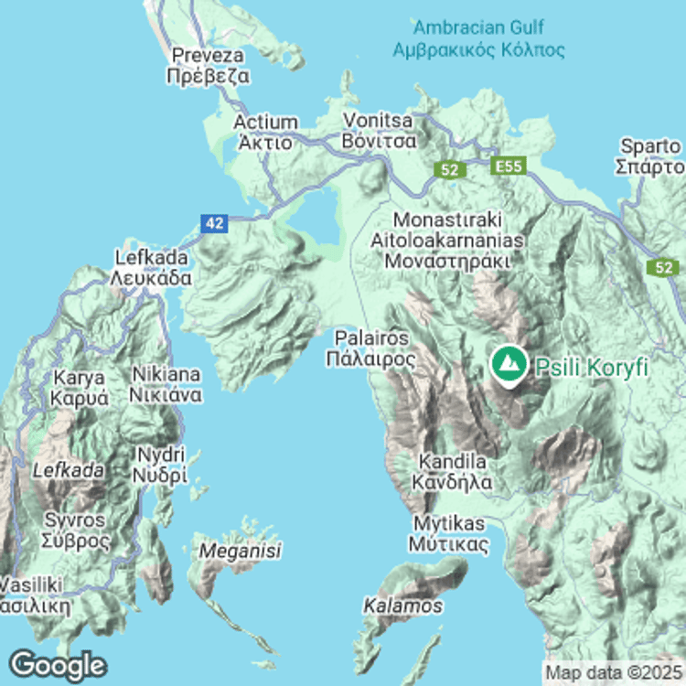 Terrain image of Municipal Unit of Palairos