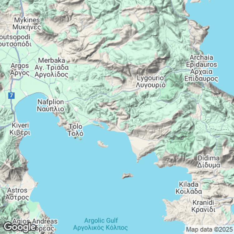 Terrain image of Municipality of Nafplio