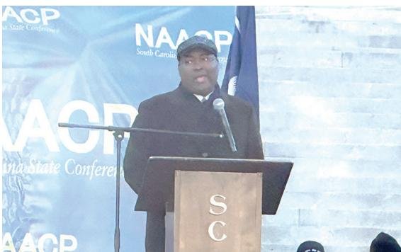 DNC Chair Jaime Harrison reminds crowd what is at stake at 2025 NAACP King Day at the Dome March & Rally